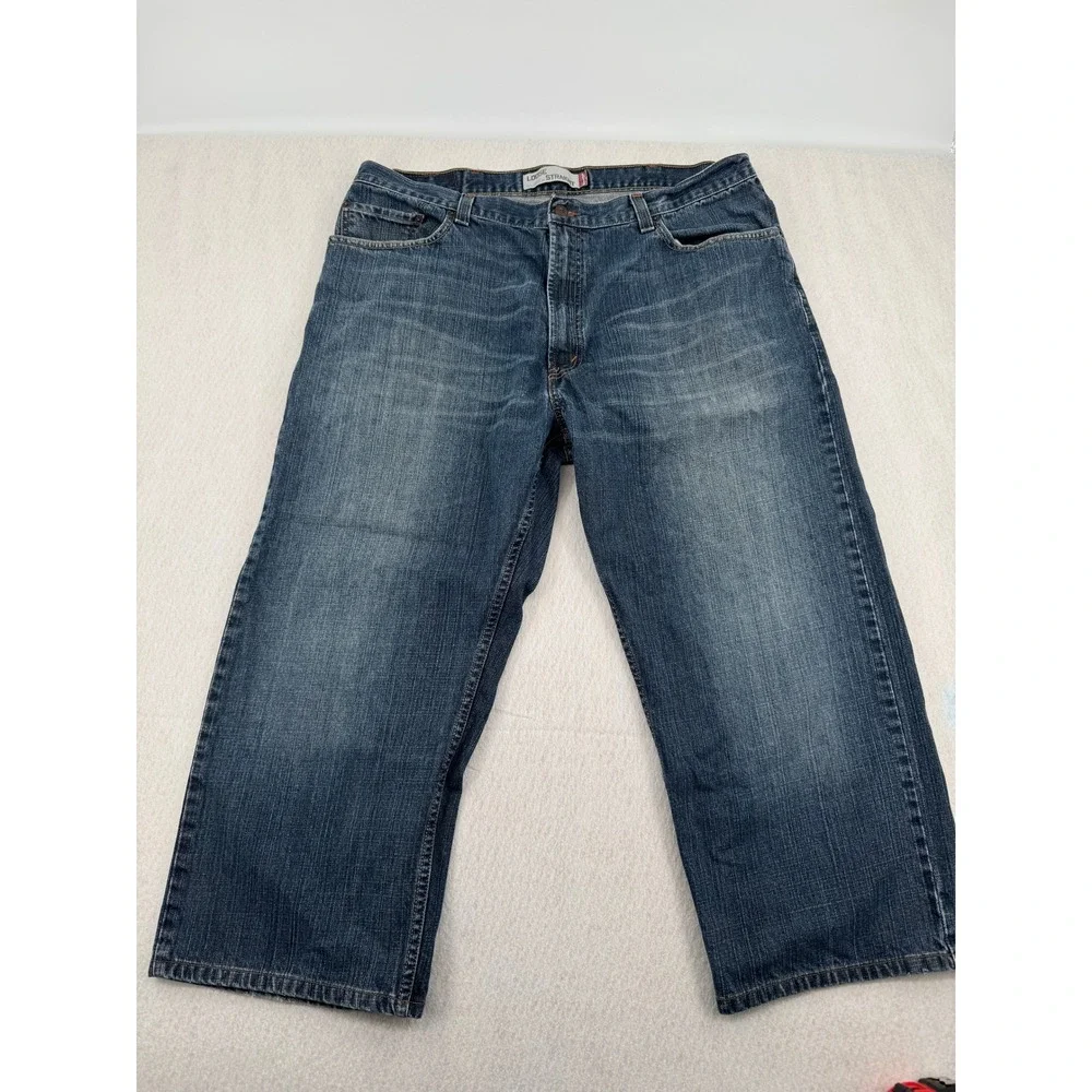 Levis 569 Loose Straight Leg Jeans Mens 40x30 (40x25 Hemmed) Blue Denim Workwear